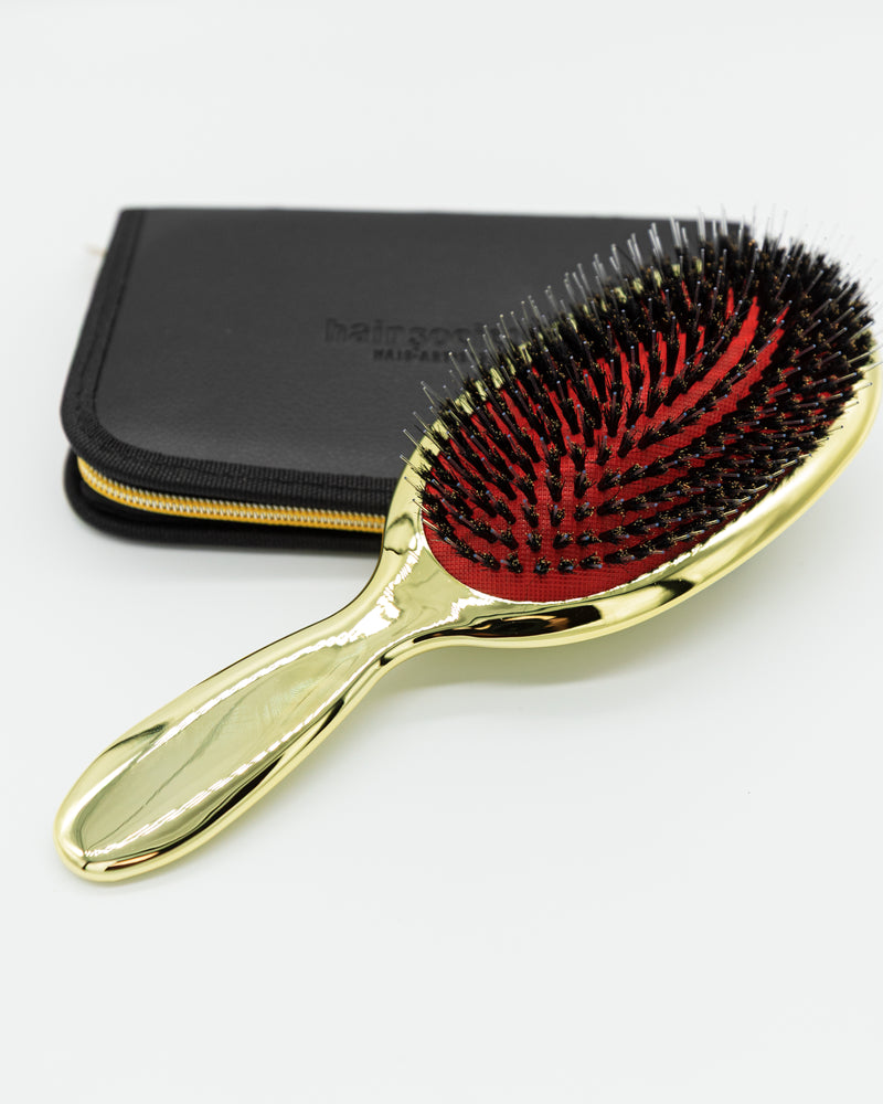 Hair Society boat/bristle nylon brush (gold)